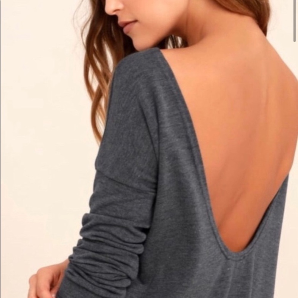 Lulu’s backless long sleeve